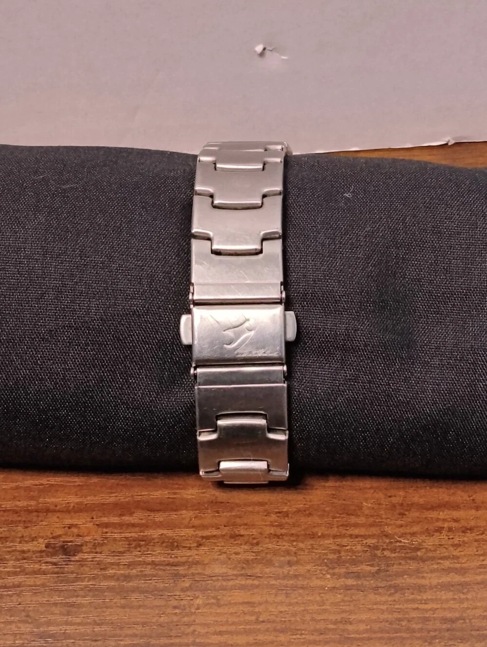 Men’s FastTrack Silver Stainless Steel Analog Watch - Black Dial